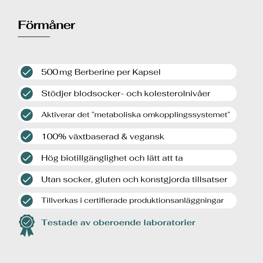 berberine förmåner
