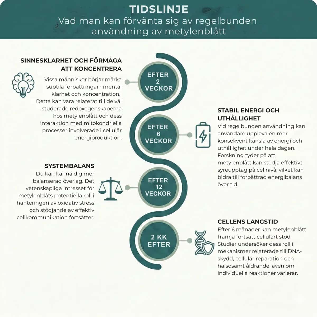 Metylenblått tidslinje