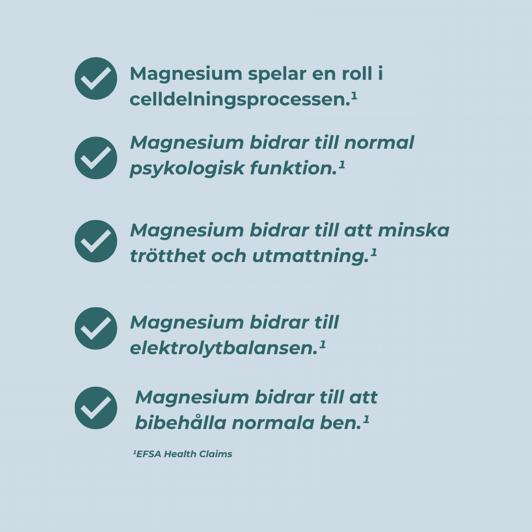 magnesium förmåner infographic