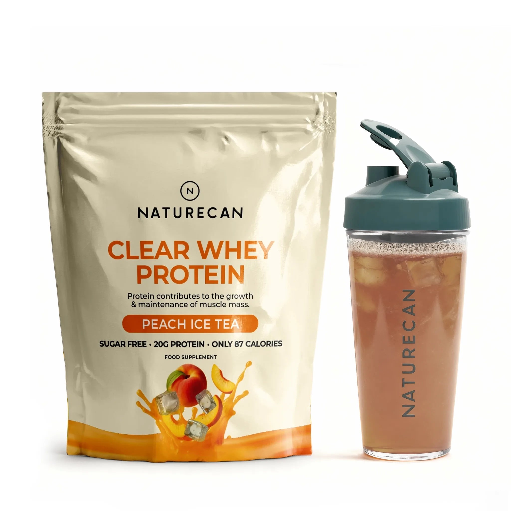 clear whey peach ice tea