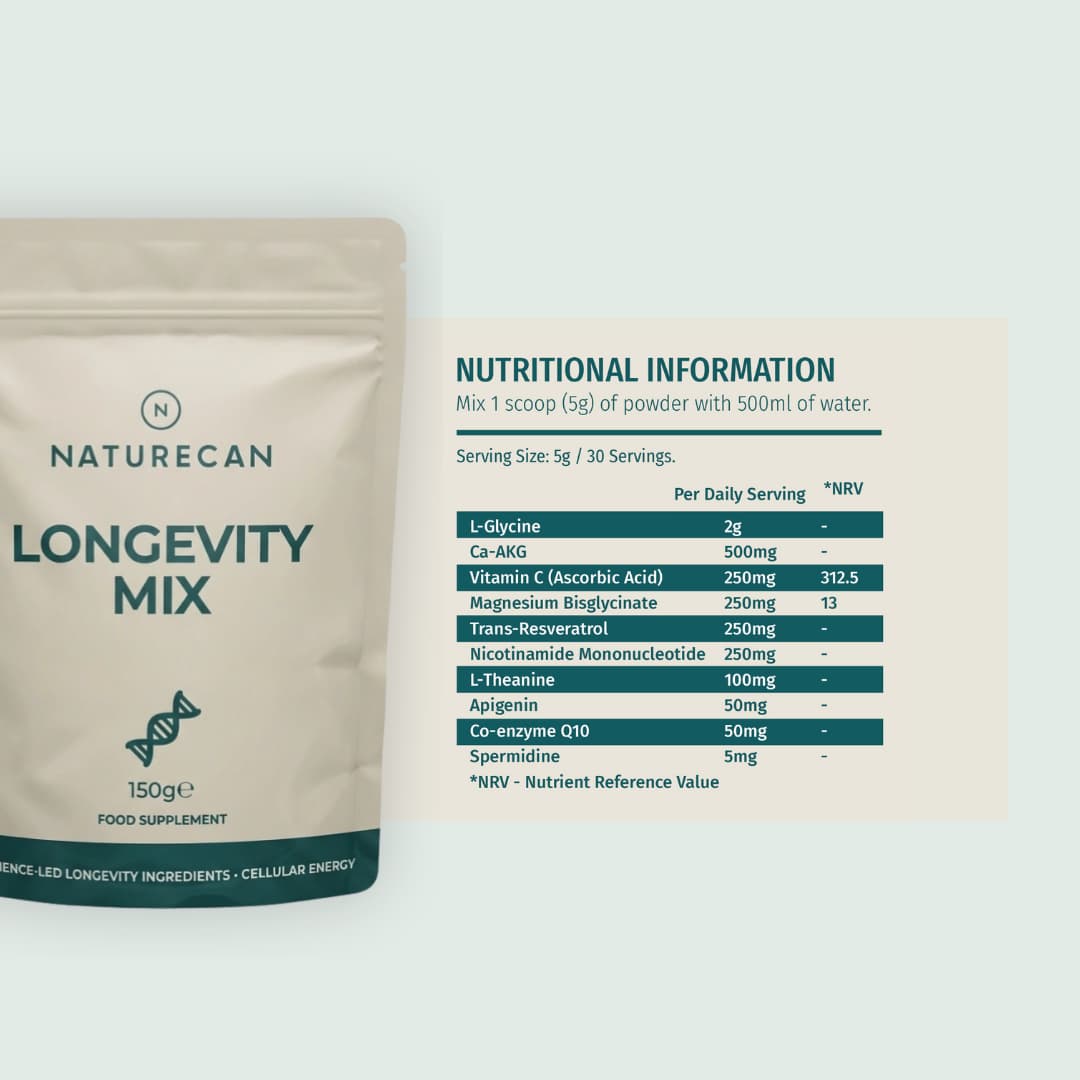 nutritional info longevity mix