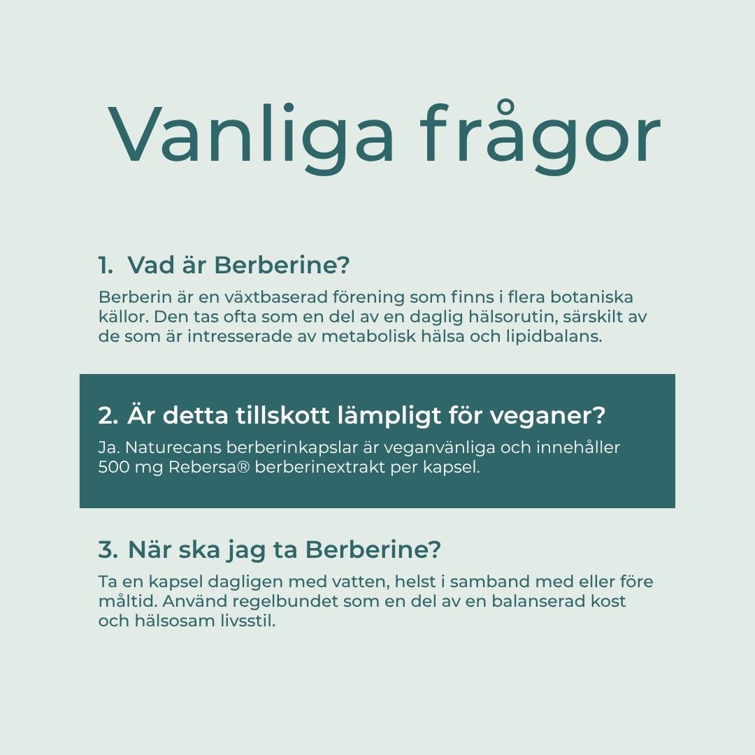Berberin vanliga frågor