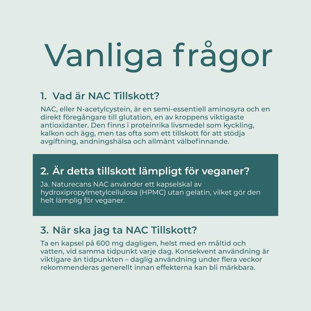 NAC vanliga frågor