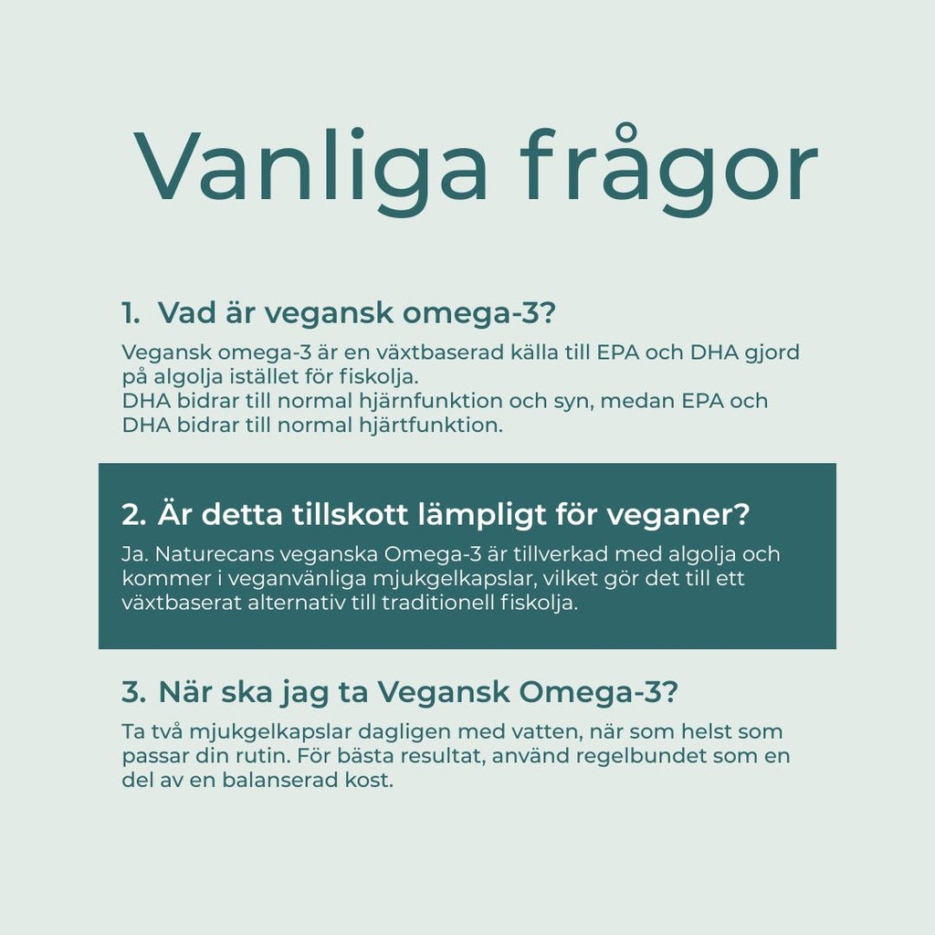 Omega 3 vanliga frågor