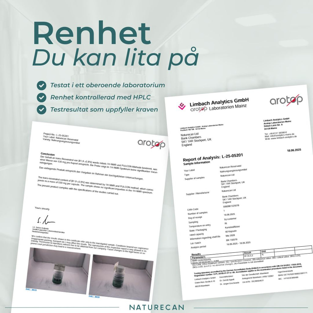 Resveratrol renhet