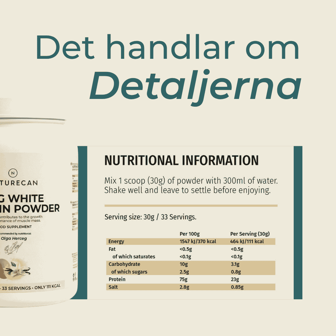 Äggvitepulver detaljerna