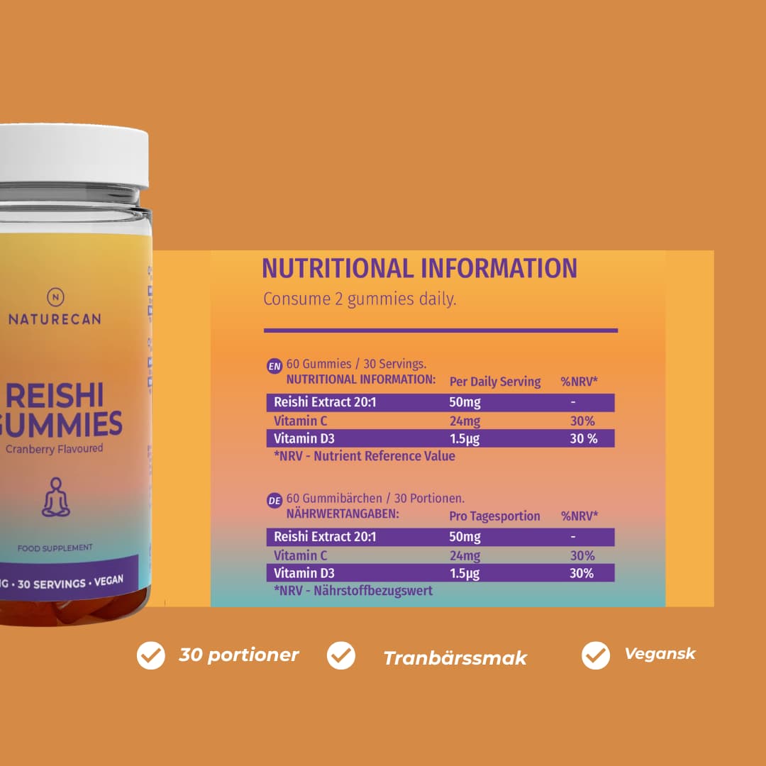 reishi nutritional information