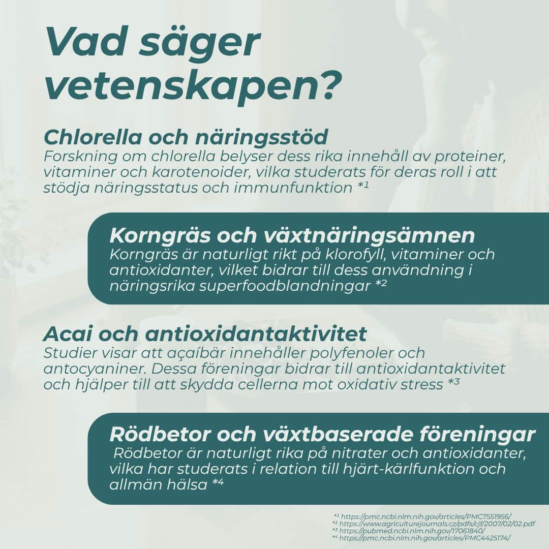 vetensakpen om Ekologiskt Superfood Pulver