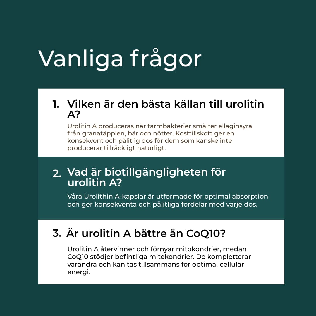 vanliga frågor om urolitin a