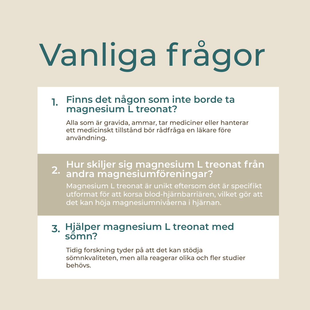 Frågor om magnesium l treonat
