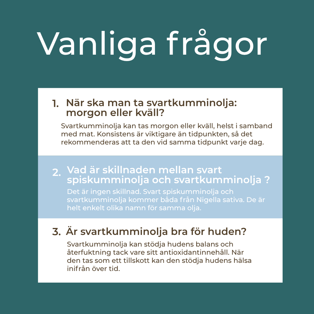 Svartkumminolja för huden