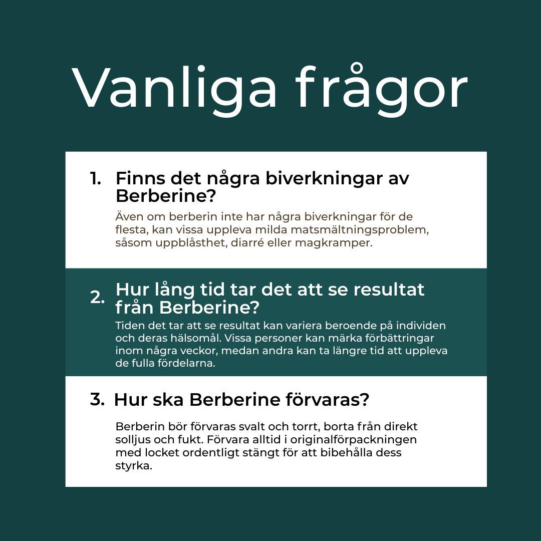 vanliga frågor om Berberine 
