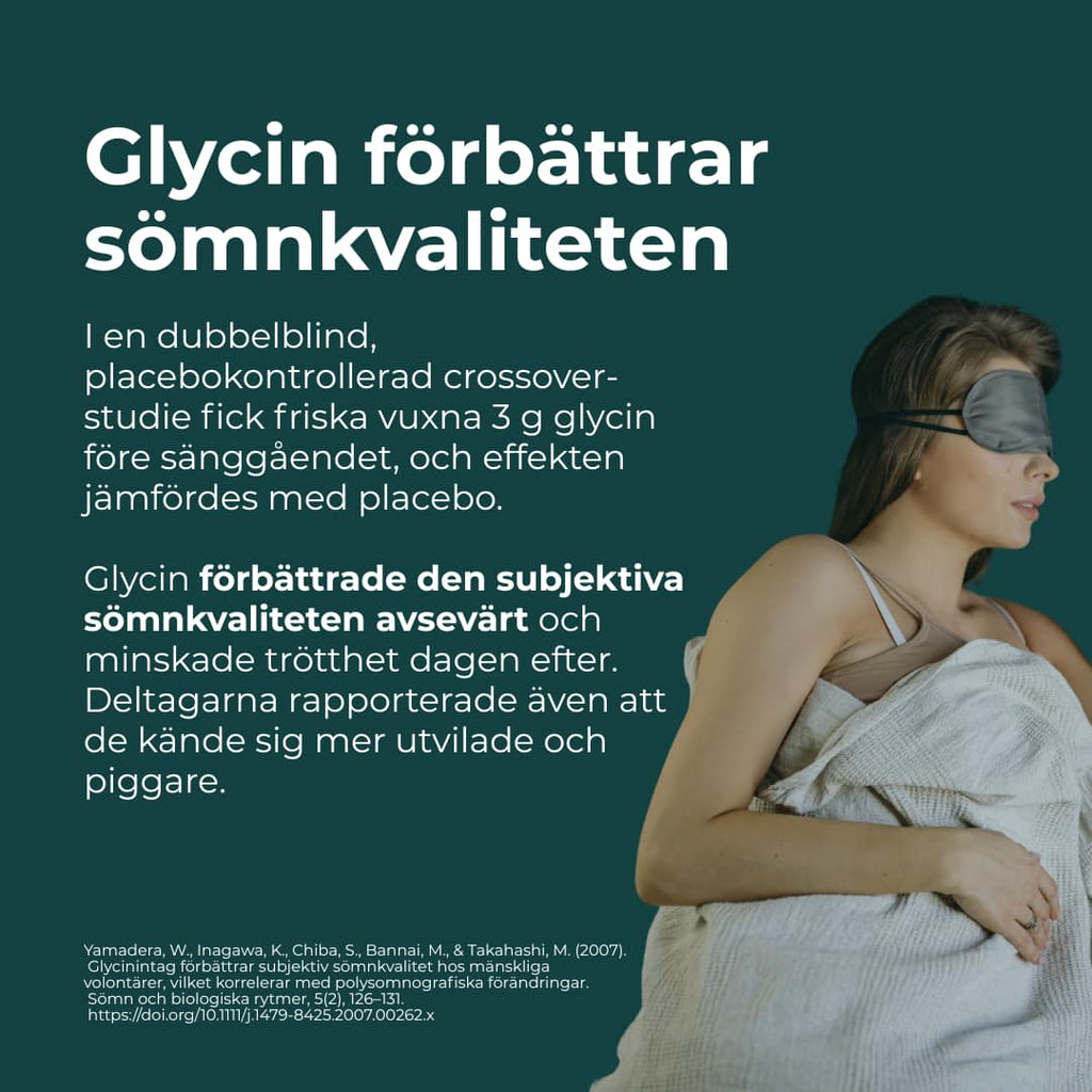 Glycin förbättrar sömnkvaliteten