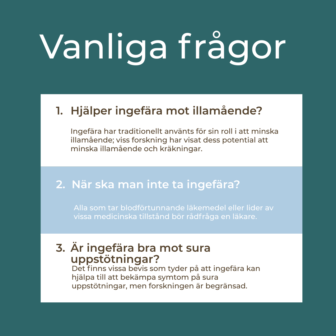 kan man ta ingefära mot illamående