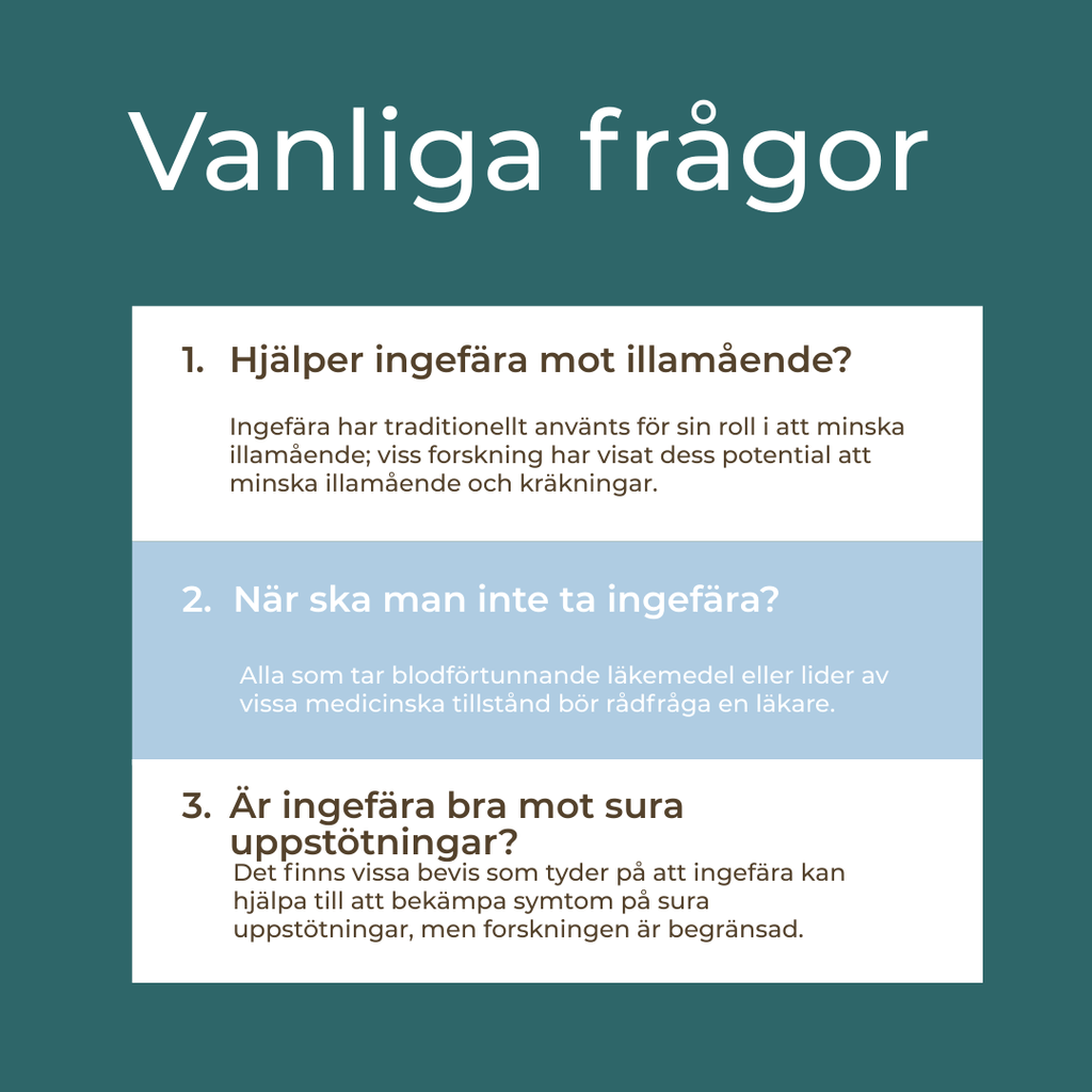 kan man ta ingefära mot illamående