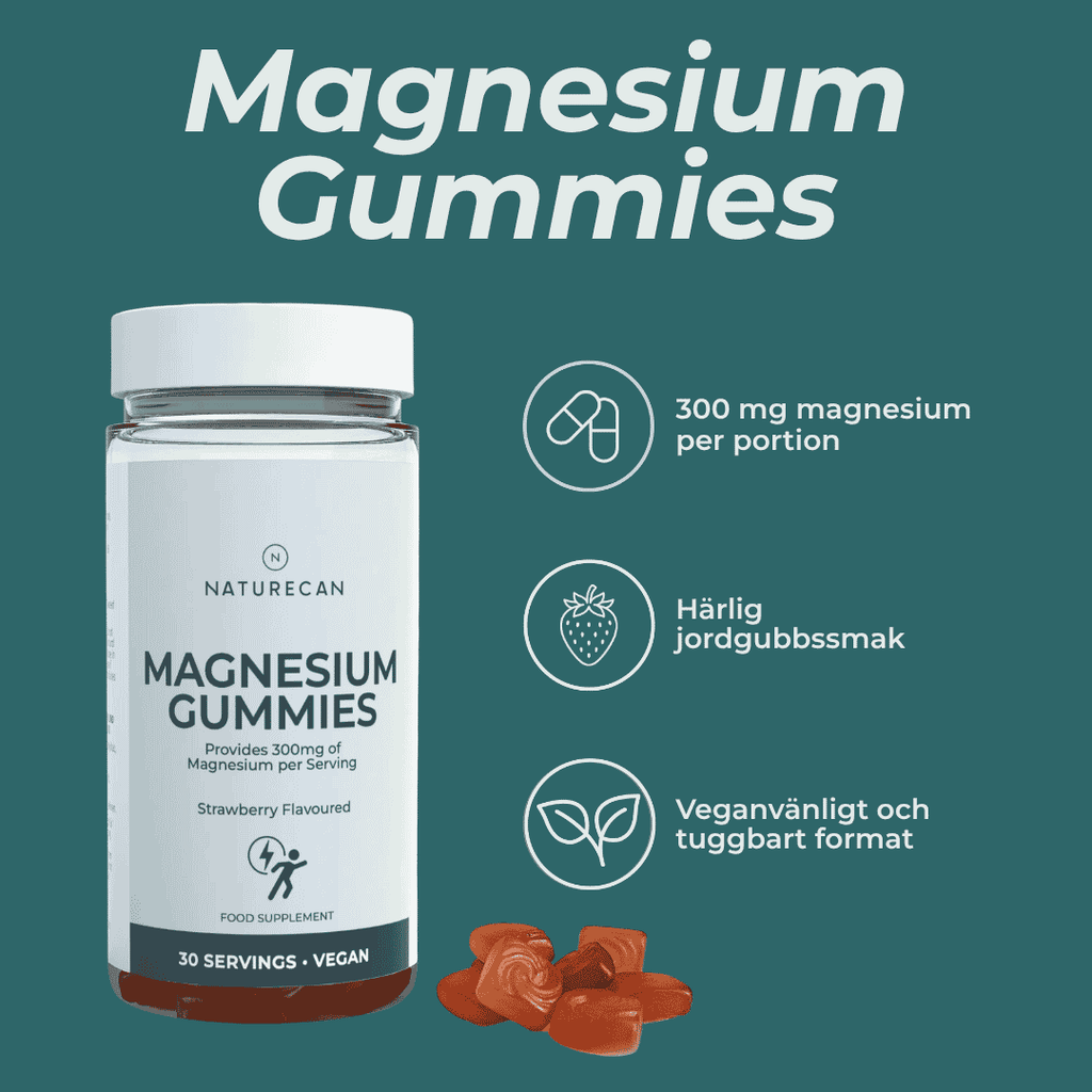 Magnesium Gummiesjordgubb