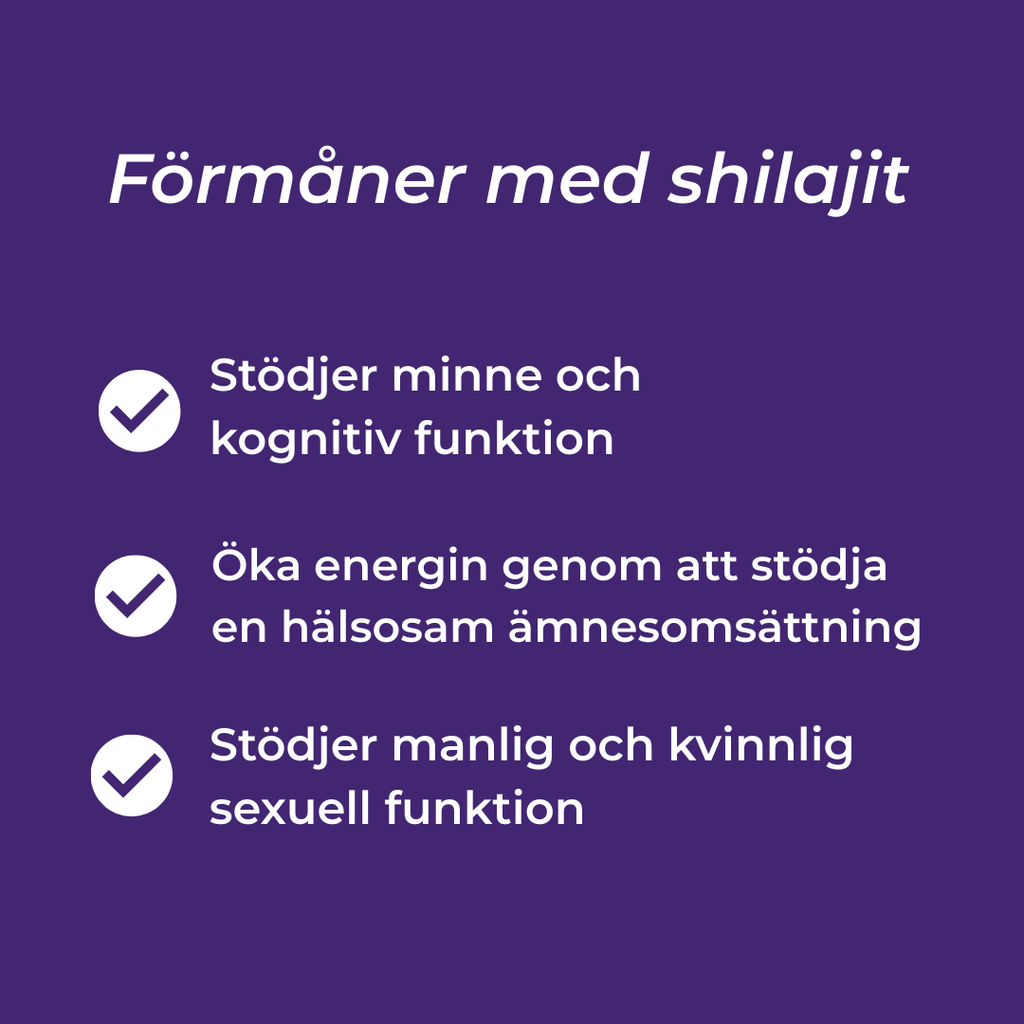 shilajit förmåner