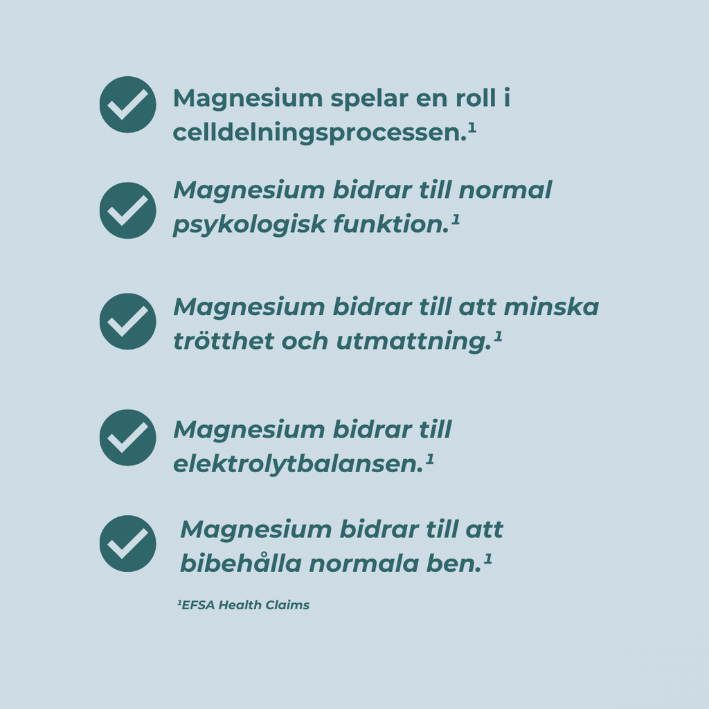 magnesium förmåner infographic