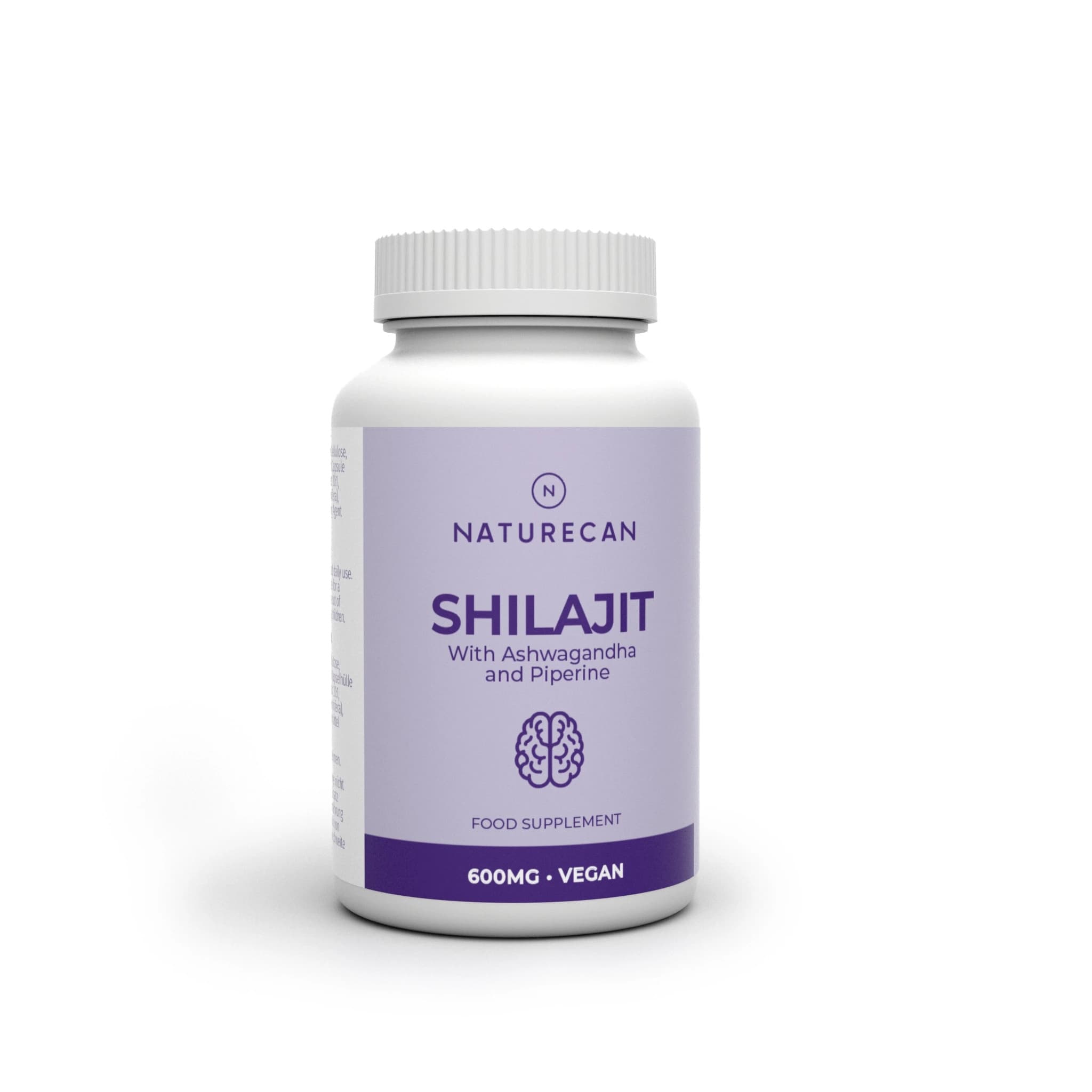 Shilajit - 600mg per kapsel | med Ashwagandha och Piperine