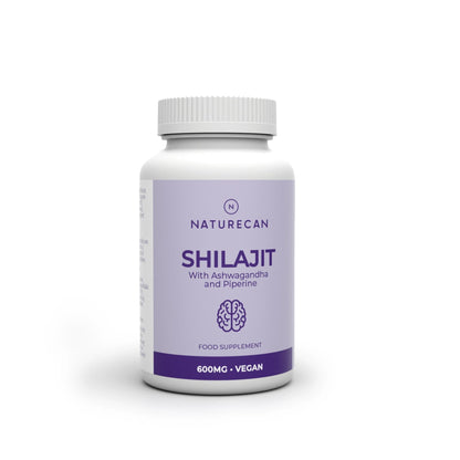 Shilajit - 600mg per kapsel | med Ashwagandha och Piperine
